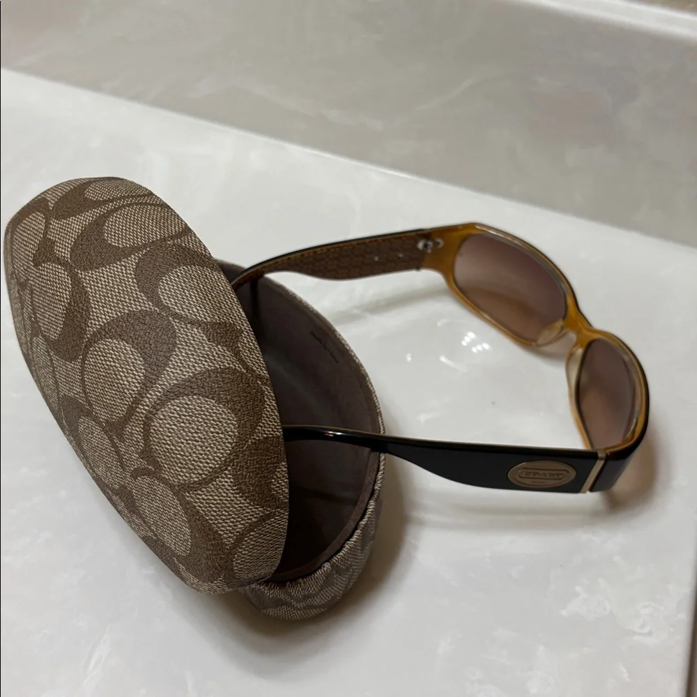 Coach Women's Brown Tortoise Sunglasses - Picture 3 of 5